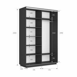 Шкаф-купе Экспресс 2-х дверный Фотопечать Калейдоскоп Стекла 120х60х240