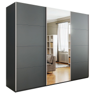 Шкафы-купе 3-х дверные, Шкаф-купе Эста ДСП+Зеркало+ДСП 300х66х240