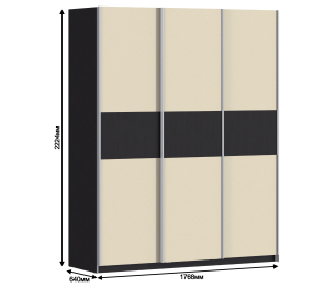 Дакота СБ-2079 Шкаф-купе 3-х дверный 1768