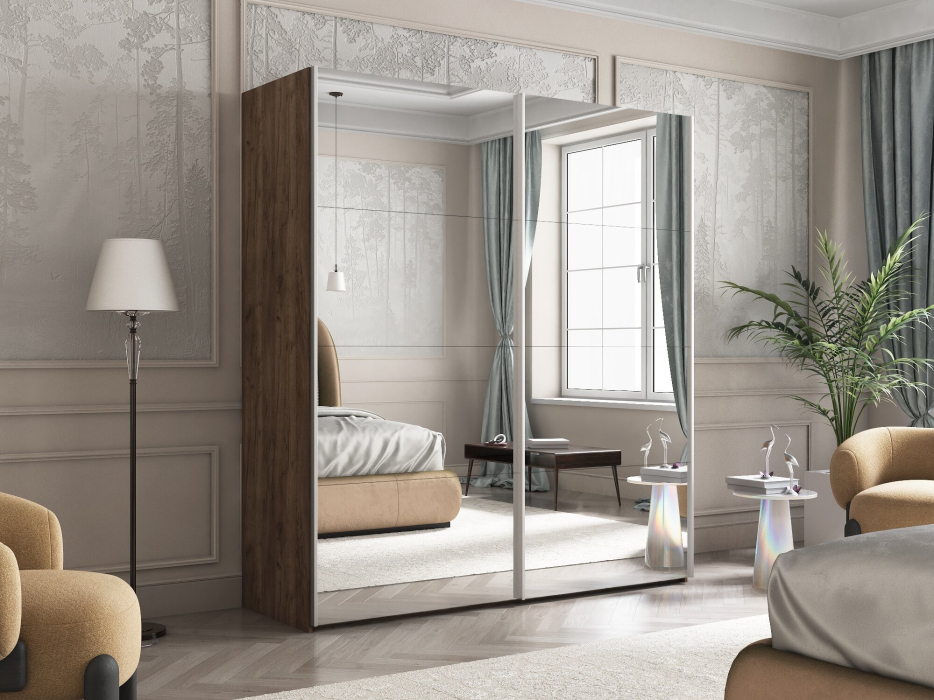 Шкафы-купе 2-х дверные, Шкаф-купе Эста Зеркало+Зеркало 200х66х240