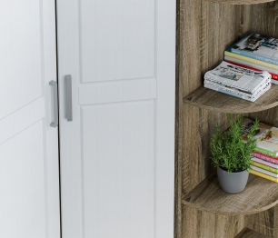 Стеллаж торцевой Илона (Прованс) СБ-2668