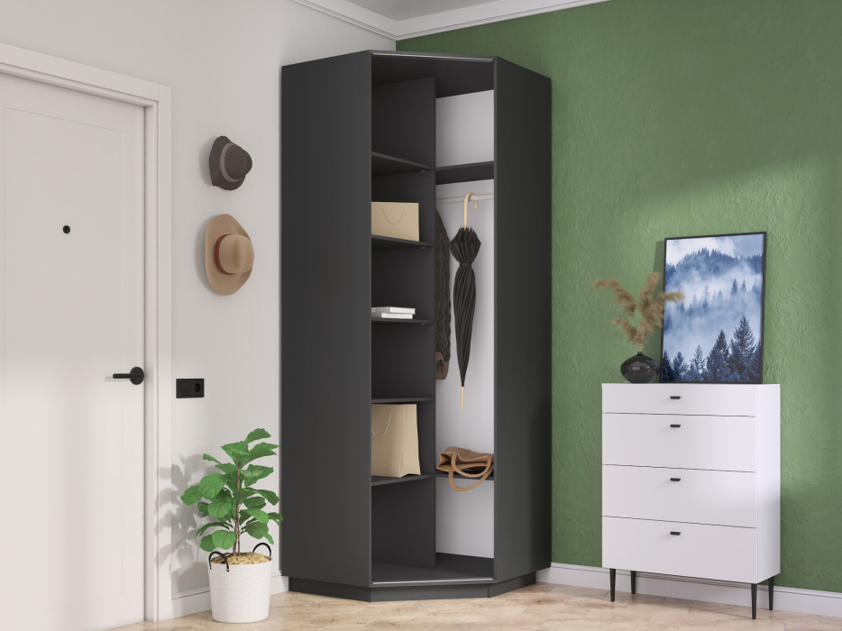 Для одежды, Шкаф распашной Угловой Экспресс, 90х90х220 см