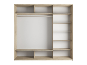 Шкаф-купе Прайм 3-х дверный Стекла черные/ДСП/Доводчики 180х57х230