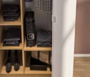 Шкаф 2 дверный Афина СБ-3313 Дуб Винченца/Кашемир серый