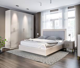 Спальня Ассоль (шкаф 4х дверный, кровать с подъемным механизмом, тумба)