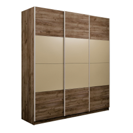 Шкаф-купе Эста 3-х дверный ДСП/Стекла фисташка/Доводчик 300х66х240