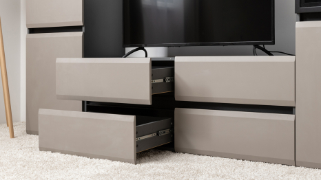 Тумба под ТВ Сидней 13.63, антрацит, веллюто капучино