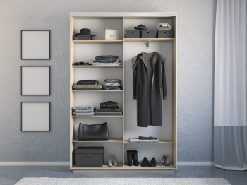 Шкаф-купе Экспресс 2-х дверный Фотопечать Ленты Стекла 120х45х220