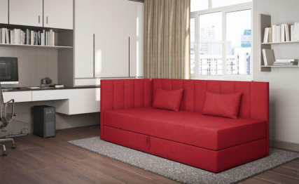 Кровать Уголок в базовых тканях, 90х200