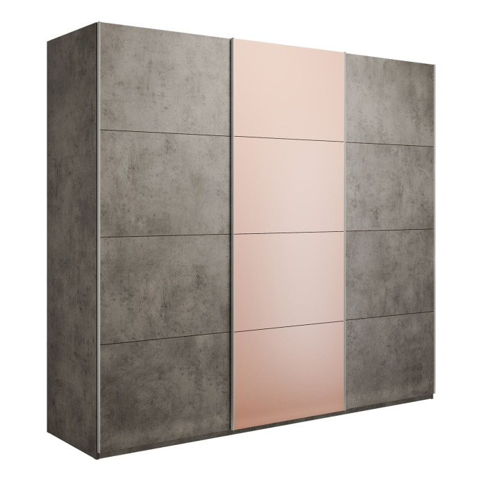 Шкафы-купе 3-х дверные, Шкаф-купе Эста 3-х дверный ДСП/Стекла пудра/Доводчик 240х66х240