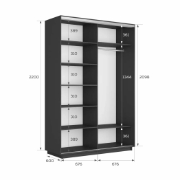 Шкаф-купе Экспресс 2-х дверный Фотопечать Шелк Стекла 140х60х220