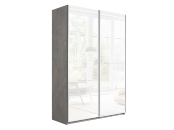 Шкаф-купе Прайм 2х дверный Белый глянец 160х57х230