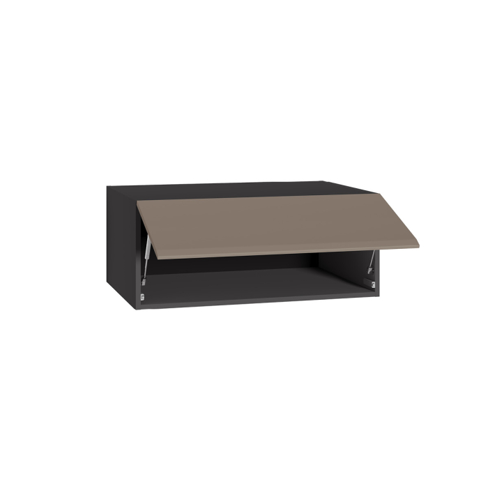 Шкафы распашные, Шкаф антресольный Сидней 16.314.01, антрацит, веллюто капучино