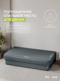 Бескаркасный диван-кровать Клиффорд 2000*930 мм велюр