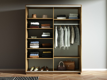 Шкаф-купе Экспресс 2-х дверный Фотопечать Ленты Стекла 140х60х220