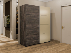 Шкафы-купе 2-х дверные, Шкаф-купе Эста 2-х дверный ДСП/Стекла фисташка/Доводчик 160х66х240