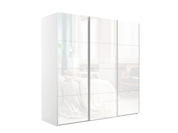 Шкаф-купе Эста Трио Стекло белое 300х66х240
