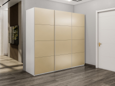 Шкафы-купе 3-х дверные, Шкаф-купе Эста 3-х дверный Стекла фисташка/Доводчик 300х66х240