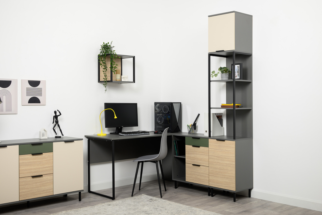 Детские полки, Полка Марвэл 16.487, темно-серый, плэйн