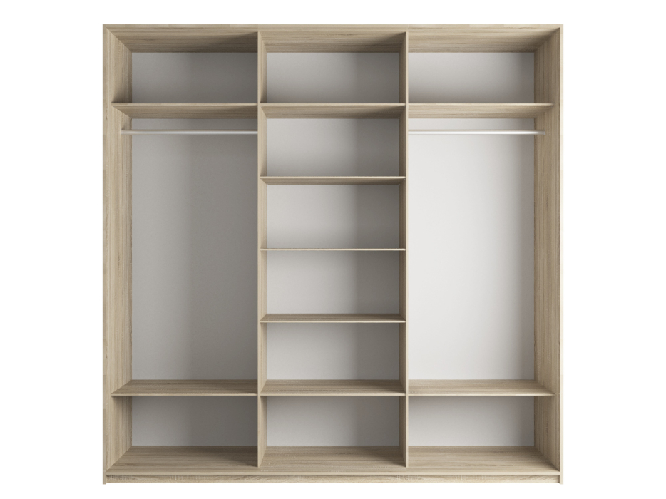 Шкафы-купе 3-х дверные, Шкаф-купе Эста ДСП+Зеркало+ДСП 300х66х240