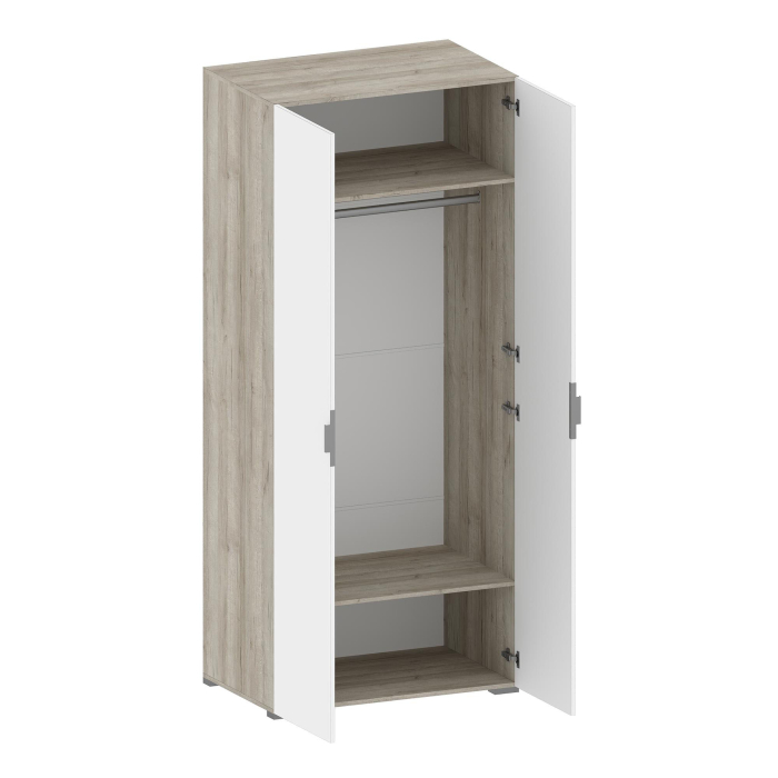 Для одежды, Шкаф Анима ШК-3002, дуб серый, белый