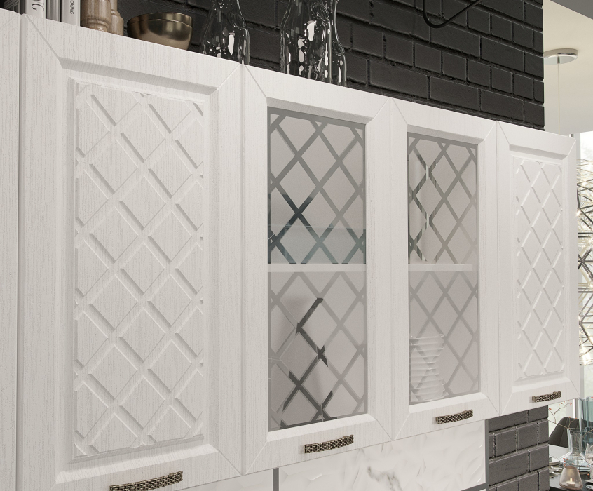 Кухня 2 метра, Кухня Агава 2,0 м Акация Белая/Моренга МДФ