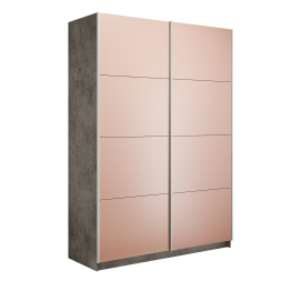 Шкаф-купе Прайм 2-х дверный Стекла пудра/Доводчики 140х57х230