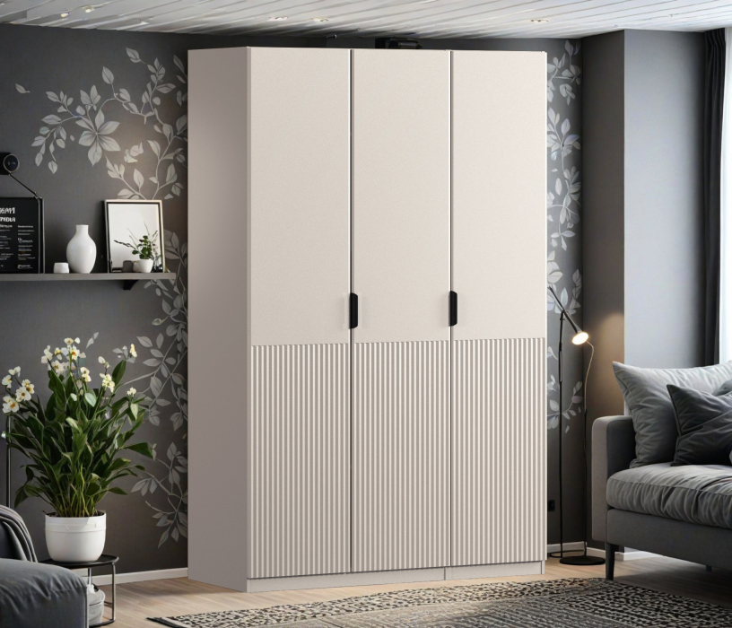 Для одежды, Шкаф трехдверный Макс 1500 мм, вариант №4 (ЛДСП/МДФ)