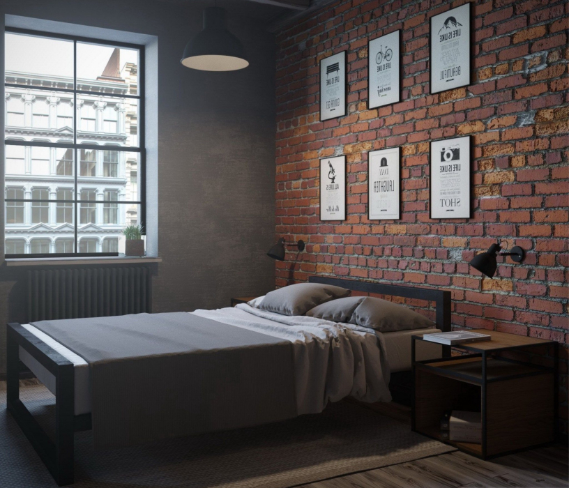 Кровати 140 см, Кровать в стиле лофт Ричмонд 1.4