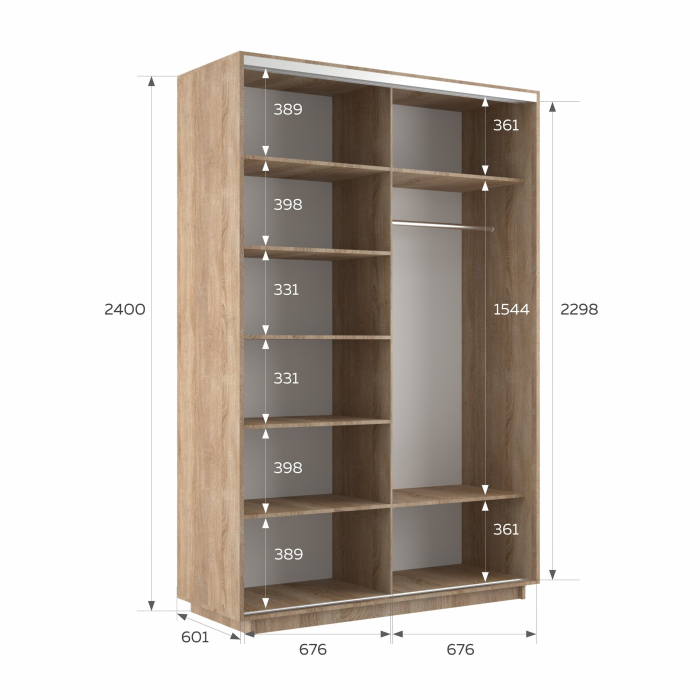 Шкафы-купе 2-х дверные, Шкаф-купе Экспресс 2-х дверный Фотопечать Калейдоскоп Стекла 140х60х240
