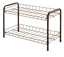 Обувницы, Этажерка для обуви разборная низкая 2 полки 660х280х440мм