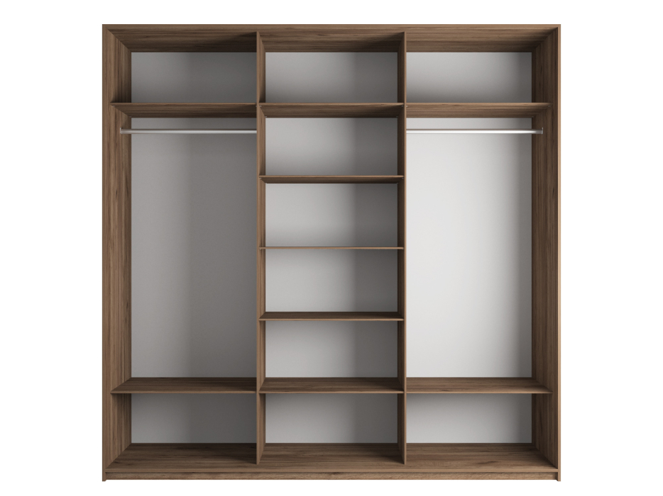 Шкафы-купе 3-х дверные, Шкаф-купе Эста 3-х дверный Стекла хаки/Доводчик 270х66х240