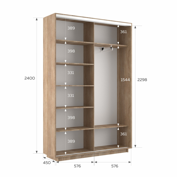 Шкафы-купе 2-х дверные, Шкаф-купе Экспресс 2-х дверный Фотопечать Калейдоскоп Стекла 120х45х240