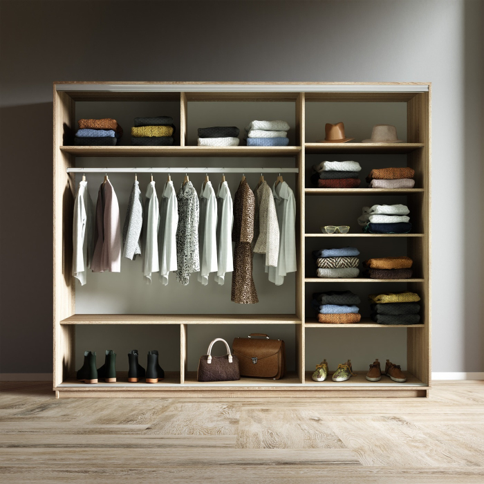 Шкафы-купе 3-х дверные, Шкаф-купе Экспресс 3-х дверный Фотопечать Калейдоскоп Стекла 240х60х220