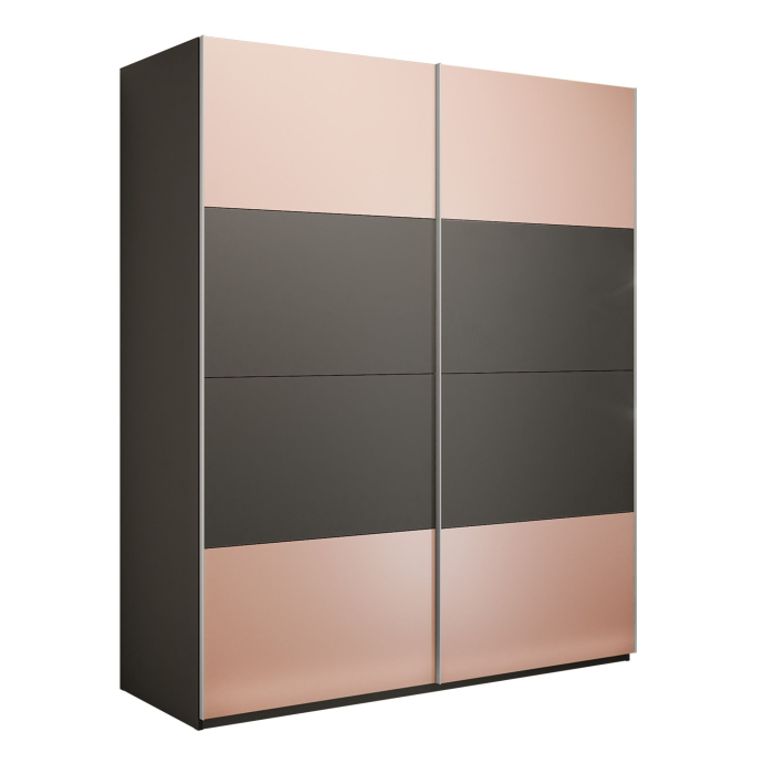 Шкафы-купе 2-х дверные, Шкаф-купе Эста 2-х дверный ДСП/Стекла пудра/Доводчик 200х66х240