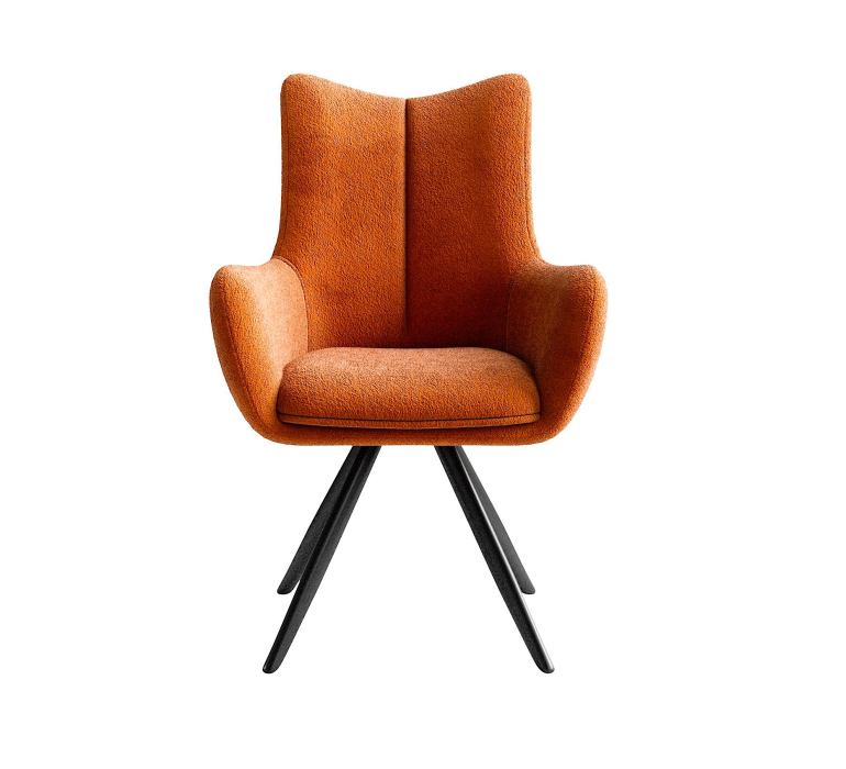 Стулья, Стул 351 поворотный BL07 терракотовый, ножки черные