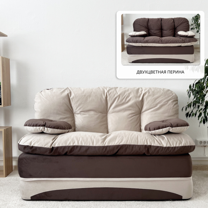 Бескаркасные диваны, Бескаркасный диван-кровать Клиффорд Мини, спальное место 1550*1900 мм велюр