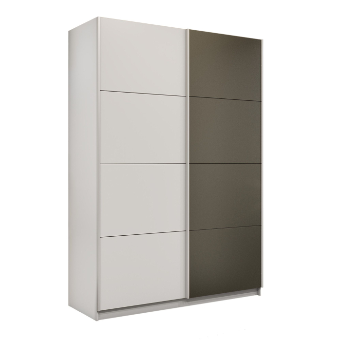 Шкафы-купе 2-х дверные, Шкаф-купе Прайм 2-х дверный ДСП/Стекло хаки/Доводчики 160х57х230