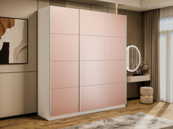 Шкаф-купе Прайм 3-х дверный Стекла пудра/Доводчики 180х57х230