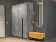 Шкафы распашные, Шкаф складной Е1 Локер ("Гармошка") 162х52.5х220 см, с двумя модулями