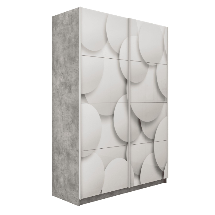 Шкафы-купе 2-х дверные, Шкаф-купе Прайм 2-х дверный Фотопечать Шары Стекла/Доводчики 120х57х230