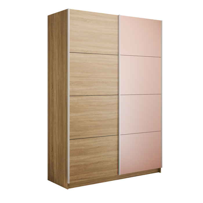 Шкафы-купе 2-х дверные, Шкаф-купе Прайм 2-х дверный ДСП/Стекло пудра/Доводчики 120х57х230