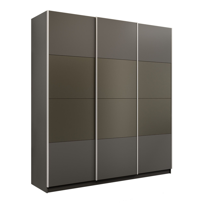 Шкафы-купе 3-х дверные, Шкаф-купе Эста 3-х дверный ДСП/Стекла хаки/Доводчик 300х66х240