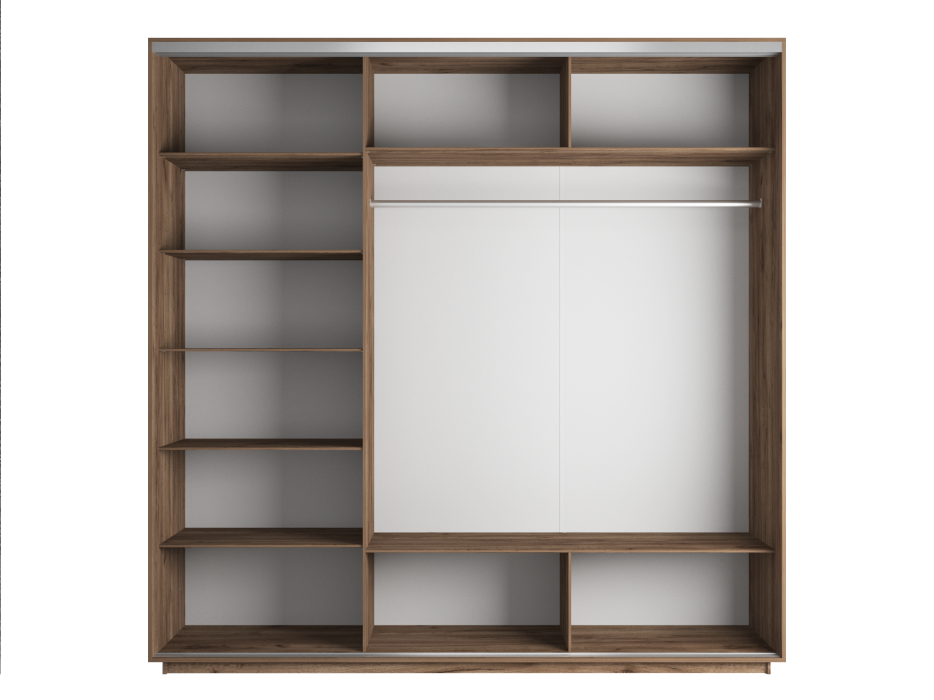 Шкафы-купе, Шкаф-купе Экспресс Экспенс трио 2200 x 2400 x 600