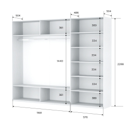 Шкаф-купе Прайм 3-х дверный Стекла хаки/ДСП/Доводчики 180х57х230