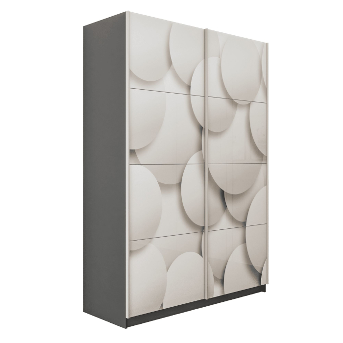 Шкафы-купе 2-х дверные, Шкаф-купе Прайм 2-х дверный Фотопечать Шары Стекла/Доводчики 140х57х230