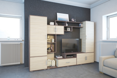 ЛДСП Гостиная ПЕКИН Ясень Шимо