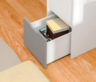 Шкаф 1 дверный Mika / Мика СБ-3271 Белый/Белый,Серый