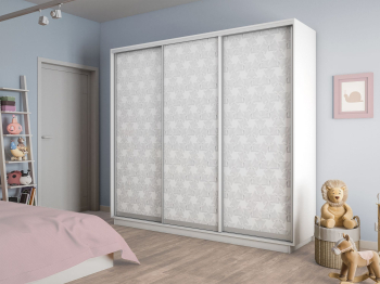 Шкаф-купе Экспресс 3-х дверный Фотопечать Калейдоскоп Стекла 210х45х220