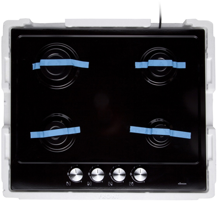 Встраиваемые варочные панели, Газовая варочная панель Konigin Spark 604 BKE